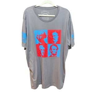 Grunt Style Mens XXL Gray Presidents Pop Art Graphic T-Shirt Short Sleeve Tee